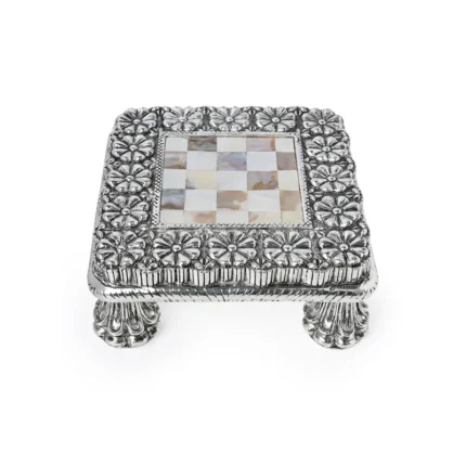 999 Silver Plated Pooja Chowki
